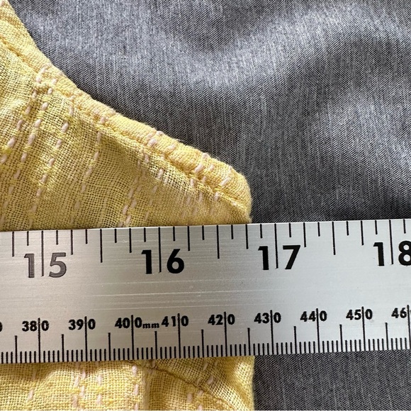Anthropologie Maeve Felicity Yellow Collared Tank Top Size 2 - Picture 6 of 7